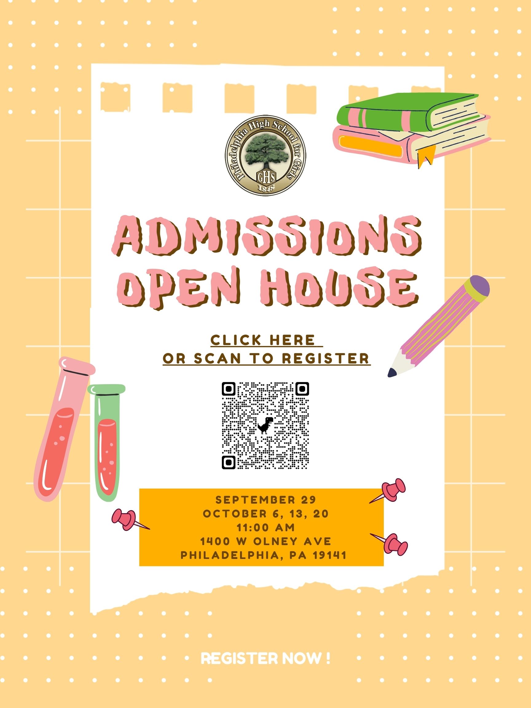 Admissions Open House Flyer
